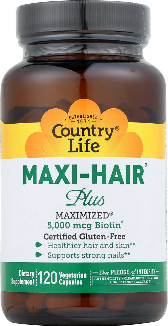 Maxi-Hair Plus Maximized 5,000 Mcg Biotin 120 Vegetarian Capsules