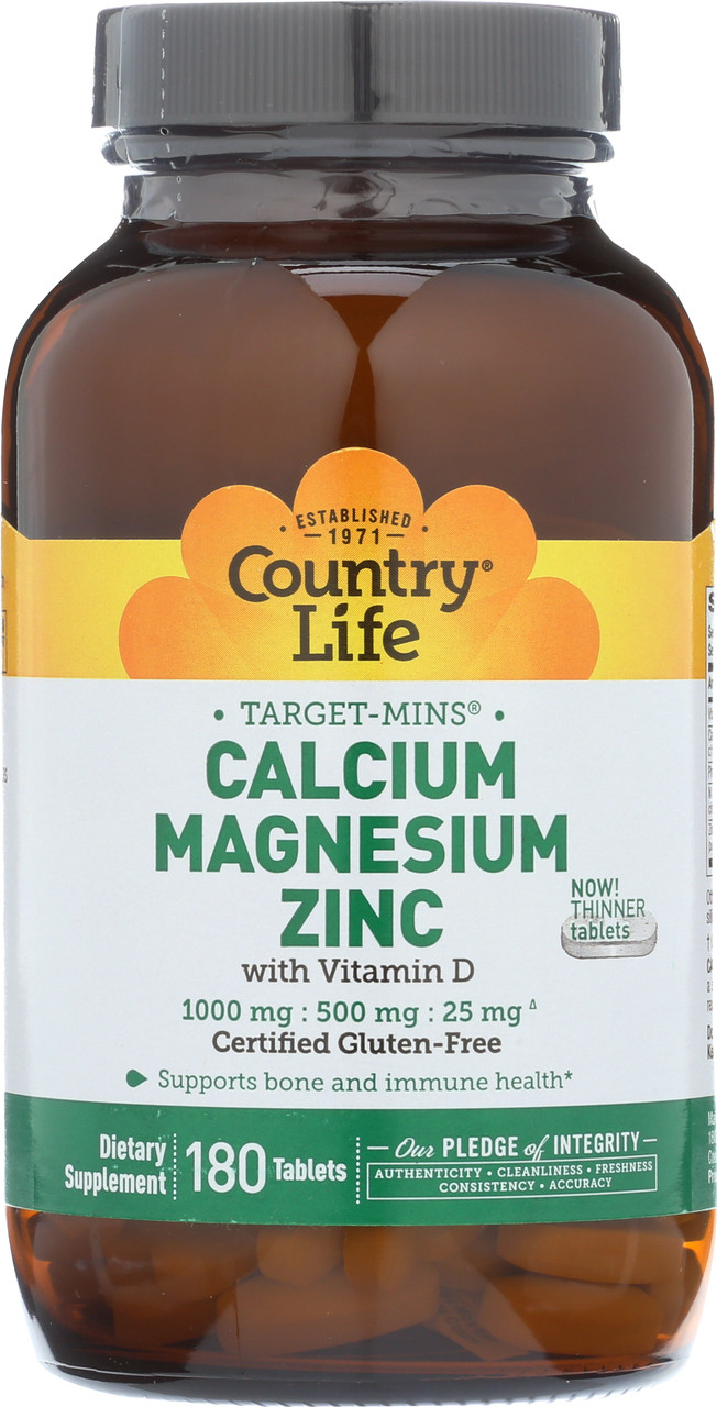 Calcium Magnesium Zinc Supplement With Vitamin D Target-Mins 180 Tablets