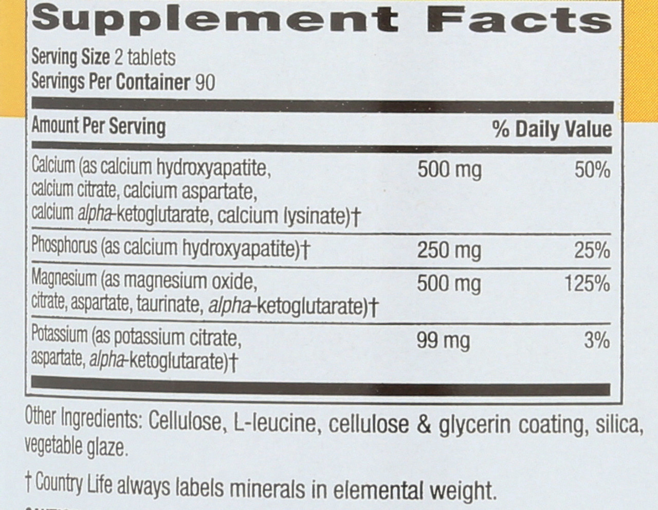 Calcium Magnesium Potassium 500Mg : 500Mg : 99 Mg Target-Mins® 180 Tablets