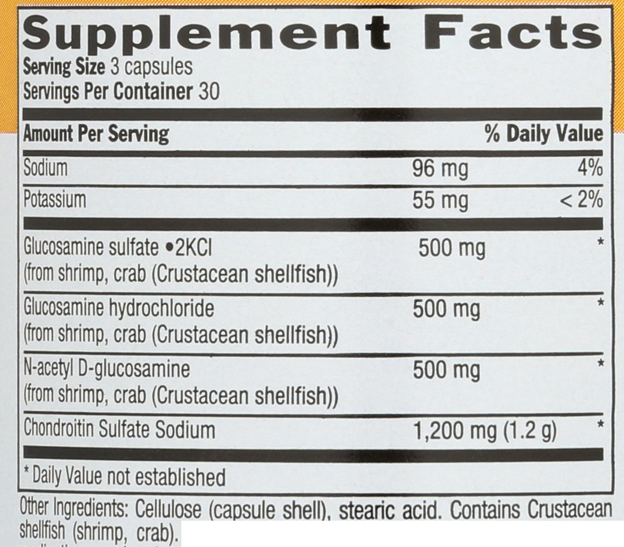 Glucosamine Chondroitin Certified Gluten-Free 90 Capsules
