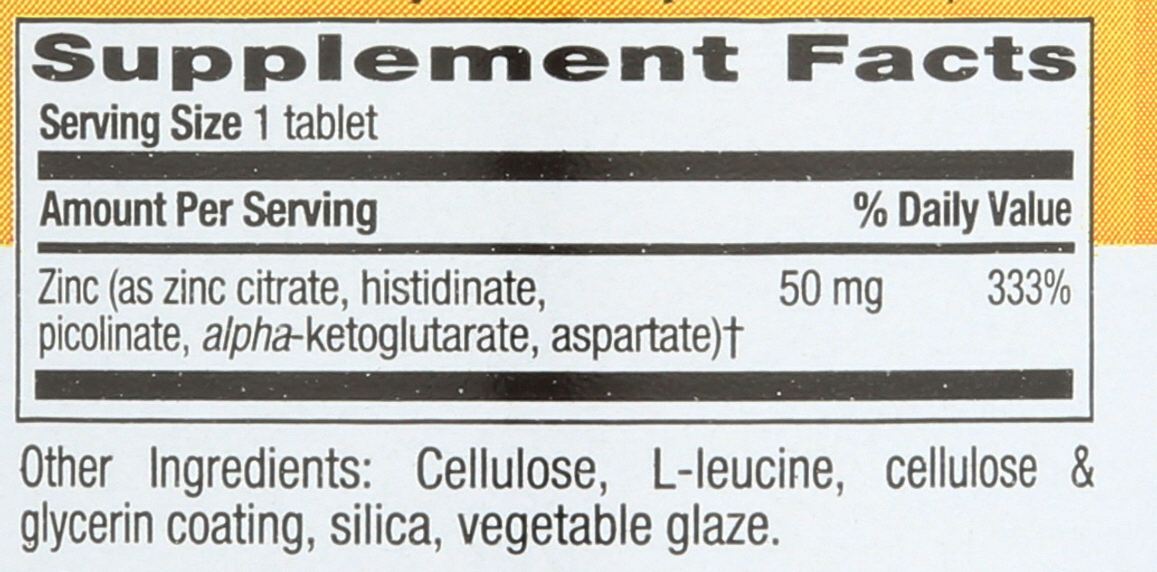 Zinc 50 Mg 180 Tablets