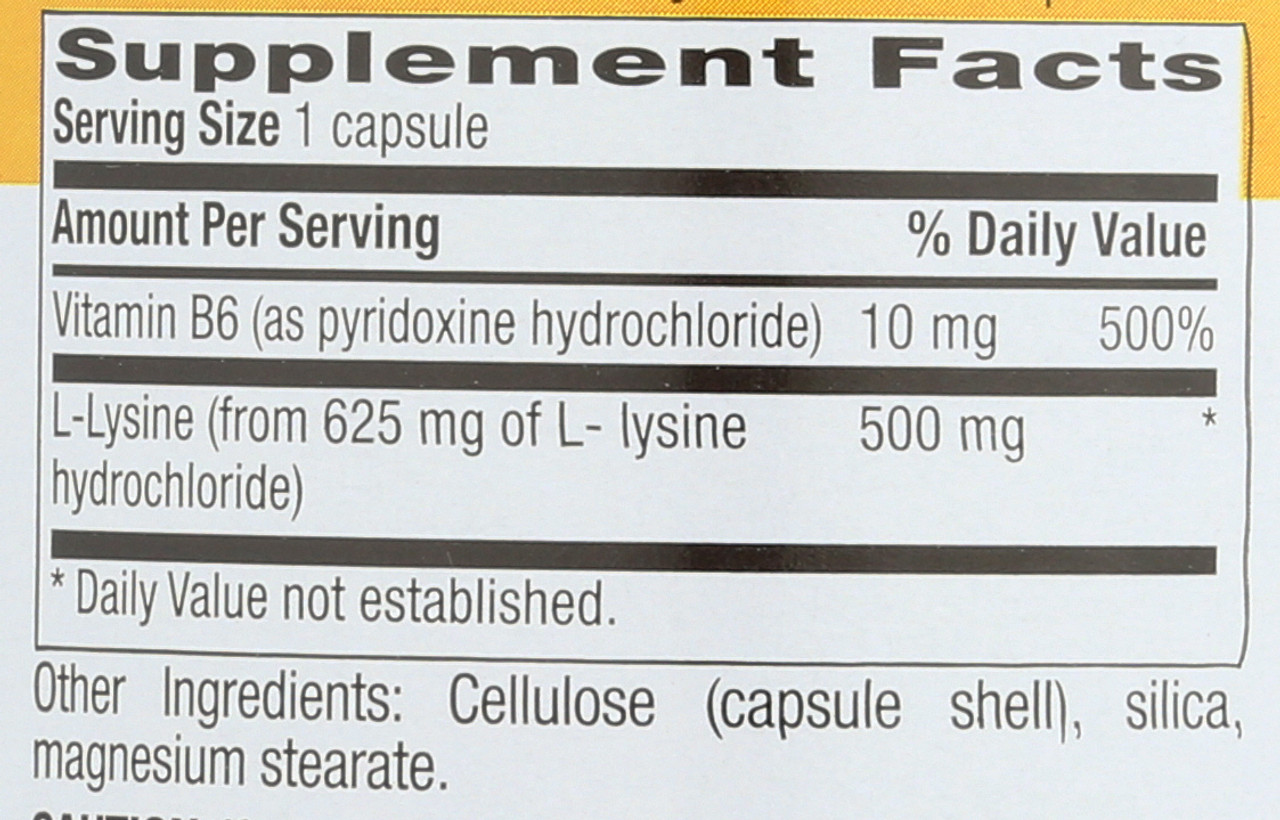 L-Lysine  250 Vegetarian Capsules