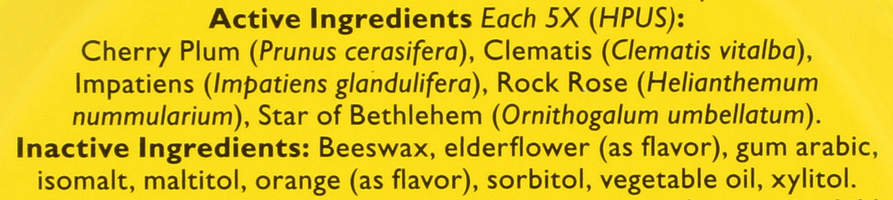 Rescue® Pastilles Gummy Lozenge,Orange & Elderflower Flavor Natural Stress Relief 50 G 1.7oz