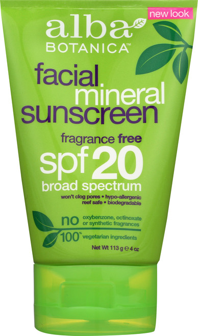 Sunblock Facial Spf20 Alba Sun Min Spf 20 Facial 4Oz