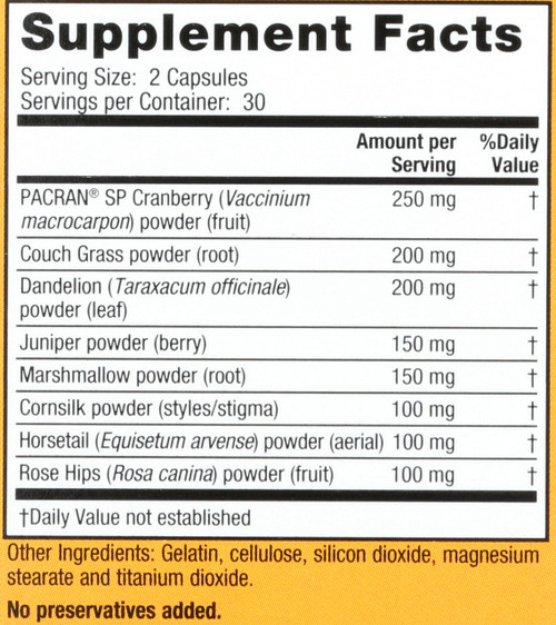 Urinary Flush & Support With Cranberry 60 Ct