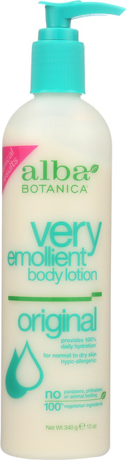 Lotion Body Very Emollient Unscented Alba Vebl-Original Scent 12Oz