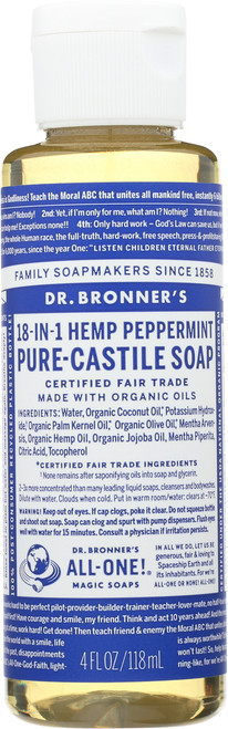 Pure-Castile Soap 18-In-1 Hemp Peppermint