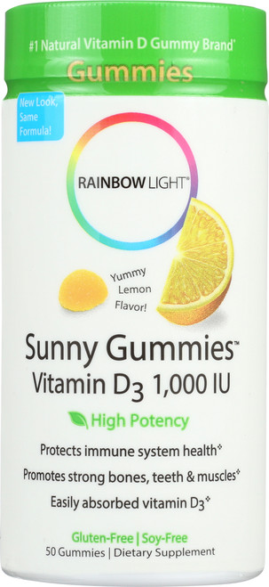 Rainbow Light Sunny Gummies Vitamin D3 1,000 Iu