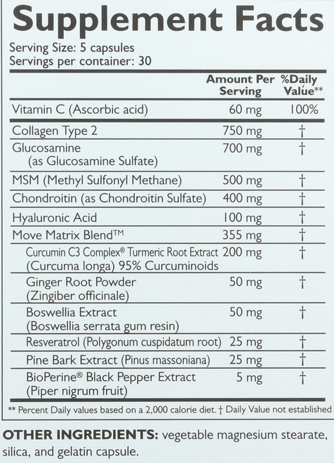 Move Matrix Joint Formula Advanced Joint Hydrator 150 Capsules