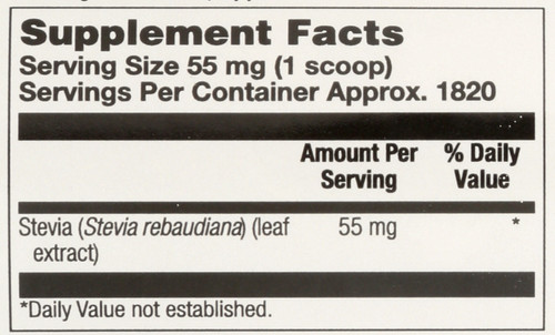 Pure Stevia Extract Unflavored 3.5oz 100g