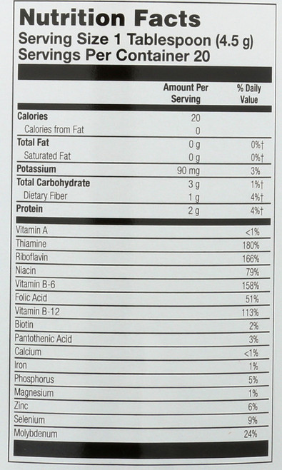 Nutritional Yeast Unflavored 3.1oz 90g