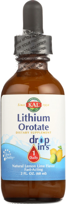 Lithium Orotate Drop Ins Lemon Lime 2 Fl oz 60mL