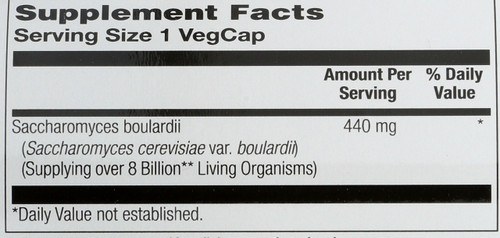 Saccharomyces Boulardii 8 Bil Room Temp Stable 60 Vegetarian Capsules