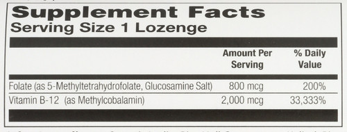 Methyl B-12 & Methyl Folate Cherry Flavor 60 Lozenges
