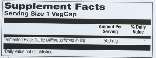 Fermented Black Garlic Bulb 50 Vegetarian Capsules 500mg