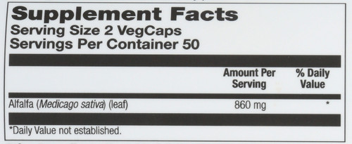 Alfalfa Leaf 100 Vegetarian Capsules