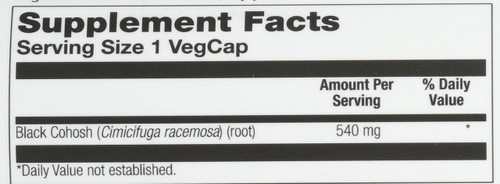 Black Cohosh Root 540mg 100 Vegetarian Capsules