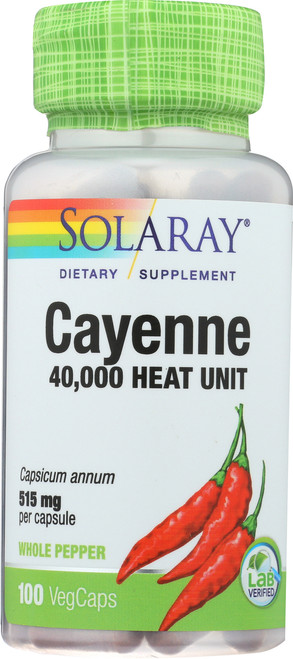 Cayenne Pepper 40,000 Heat Unit 100 Vegetarian Capsules