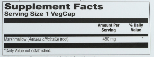 Marshmallow Root 100 Vegetarian Capsules 480 Each