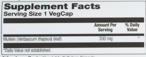 Mullein Leaf 100 Vegetarian Capsules Vcap