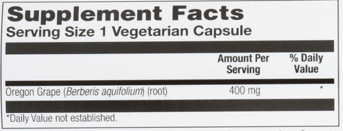 Oregon Grape Root 100 Vegetarian Capsules