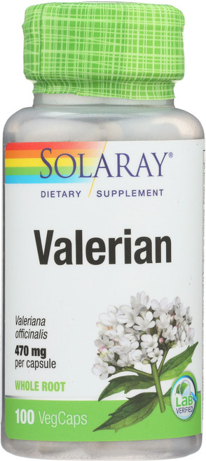 Valerian Whole Root Valerian Officinalis 100 Vegetarian Capsules