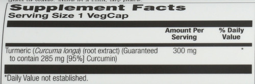 Turmeric Root Extract 60 Vegetarian Capsules