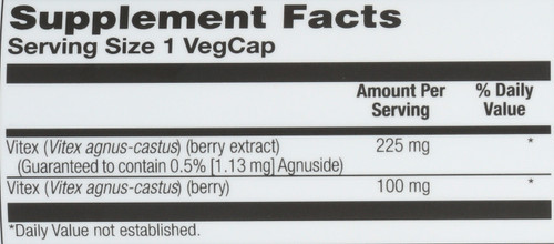 Vitex Chaste Berry Extract 225mg 60 Vegetarian Capsules