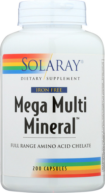 Mega Multi Mineral, Iron-Free 200 Capsules