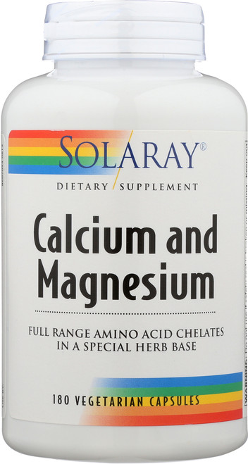 Calcium & Magnesium, Amino Acid Chelate, 2:1 Ratio 180 Vegetarian Capsules