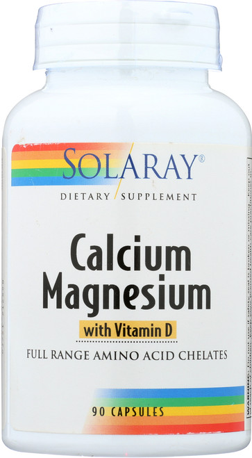Calcium & Magnesium Amino Acid Chelate, With Vitamin D-2, 2:1 Ratio 90 Capsules