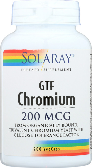 GTF Chromium 200mcg 200 Vegetarian Capsules