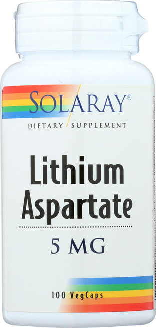 Lithium Aspartate 5mg 100 Vegetarian Capsules