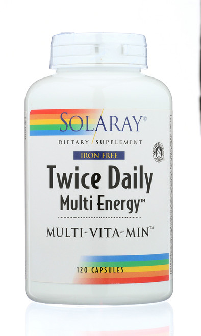 Twice Daily Multi Energy Multi-Vitamin, Iron-Free 120 Capsules