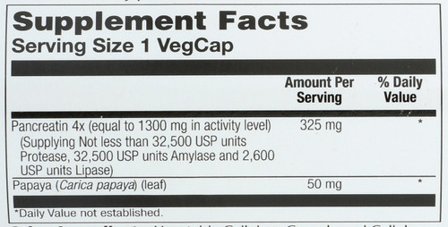 Pancreatin 1300, Digestive Enzyme Blend 90 Vegetarian Capsules