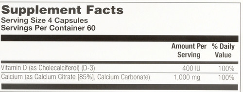 Calcium Citrate With Vitamin D-3 With Vitamin D-3 240 Capsules