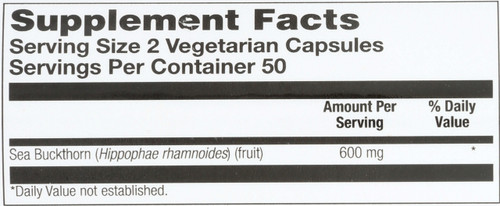 Sea Buckthorn Berry 100 Vegetarian Capsules