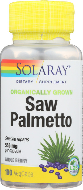 Organically Grown Saw Palmetto Berry 100 Vegetarian Capsules