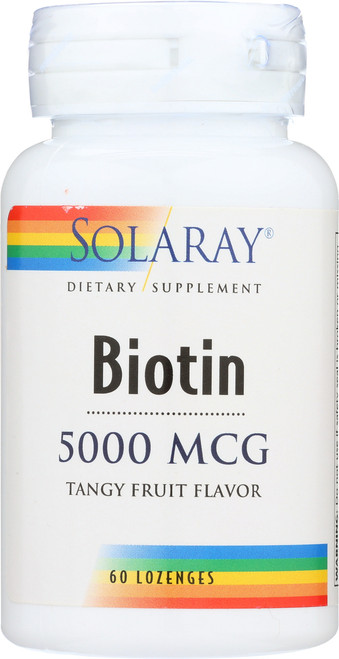 Biotin 5000mcg Tangy Fruit 60 Lozenges