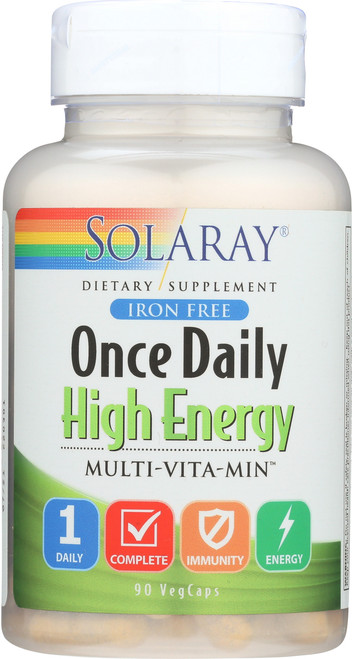 Once Daily High Energy Multi-Vitamin, Iron-Free 90 Vegetarian Capsules