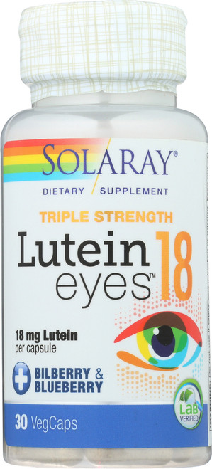 Lutein Eyes 18mg, Triple Strength 30 Vegetarian Capsules