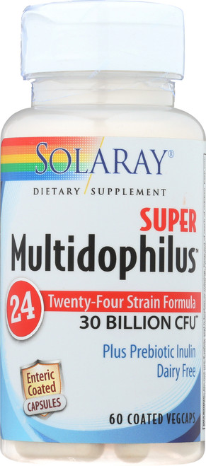 Super Multidophilus 24 Strain Probiotic, 30 Billion CFU 60 Coated Vegcaps