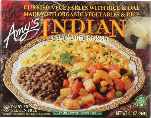 Vegetable Korma Curried Vegetables With Rice & Dal 9.5 Ounce 269 Gram