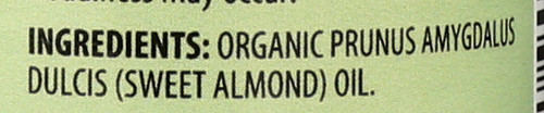 Sweet Almond Certified Organic Skin Care Oil  4 Fl Oz  118 Milliliter