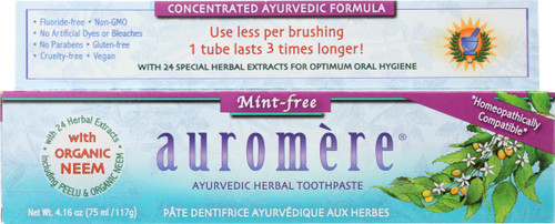 Ayurvedic Herbal Toothpaste Mint-Free 4.16 Ounce 75 Milliliter