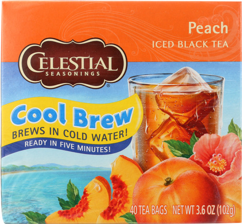 Herbal Tea Peach Cool Brew Iced Black Tea 40 Each 3.6 Ounce