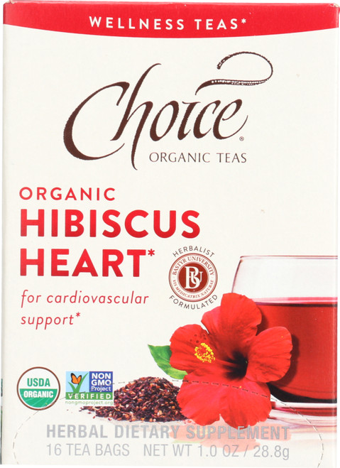 Organic Wellness Tea Hibiscus Heart*  16 Count 1 Ounce