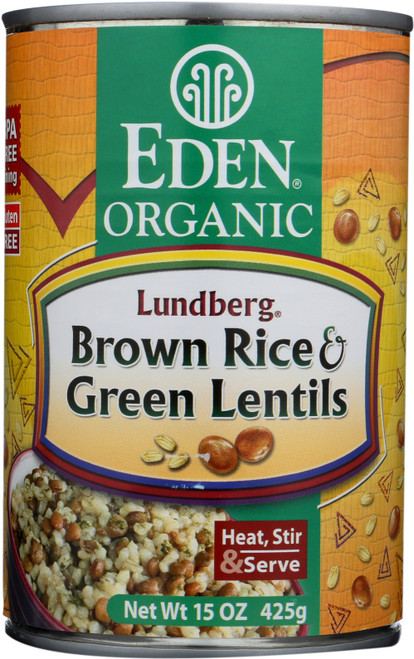 Brown Rice & Green Lentils Lundberg®  15 Ounce 425 Gram