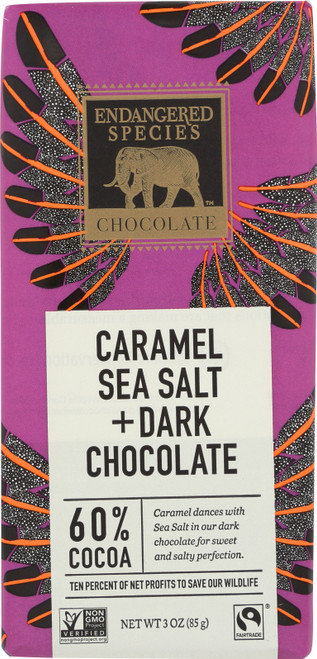 Chocolate Bar Eagle Dark Chocolate With Caramel And Sea Salt 3 Ounce 85 Gram