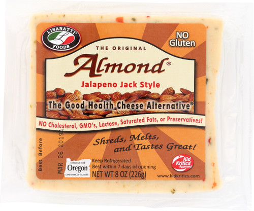 The Original Almond® Almond Jalapeno Jack Style 8 Ounce 226 Gram